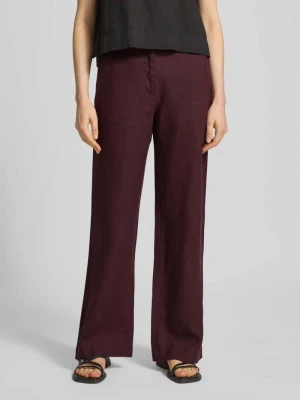 Spodnie lniane z wpuszczane kieszenie model 'SALARA' Samsøe Samsøe