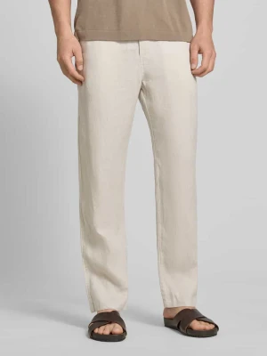 Spodnie lniane z wpuszczanymi kieszeniami model 'JABARI' Samsøe Samsøe