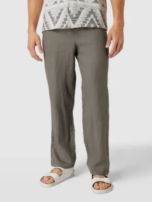 Spodnie lniane z wpuszczanymi kieszeniami model ‘KARL’ jack & jones