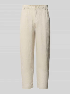 Spodnie lniane z wpuszczanymi kieszeniami model 'KARL LAWRENCE' Jack & Jones Premium