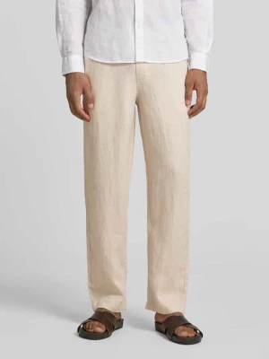 Spodnie lniane z wpuszczanymi kieszeniami model 'KARL LAWRENCE' Jack & Jones Premium