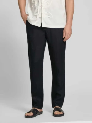 Spodnie lniane z wpuszczanymi kieszeniami model 'Pandrup' casual friday