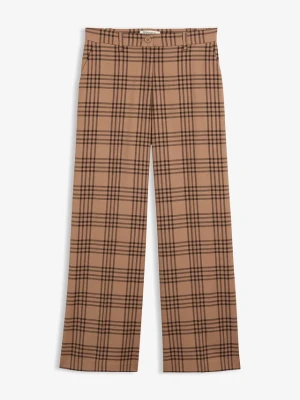 Spodnie Marlena z miękką domieszką wełny BonPrix brązowy