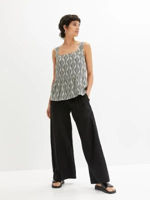 Spodnie Marlena z przewiewnej mieszanki lnu bonprix