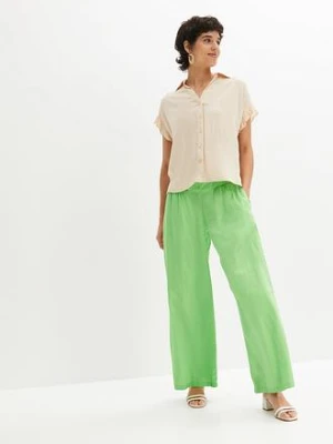 Spodnie Marlena z przewiewnej mieszanki lnu bonprix