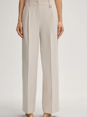 Spodnie Marlene Paris w kolorze kremowym Joop