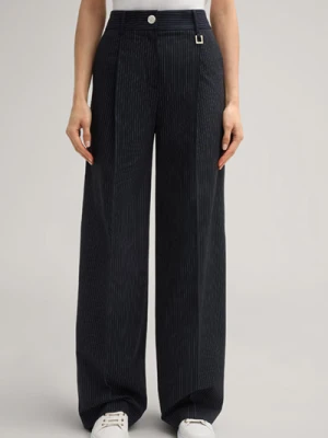 Spodnie marlenki Paris w kolorze granatowym/białym w prążki Joop