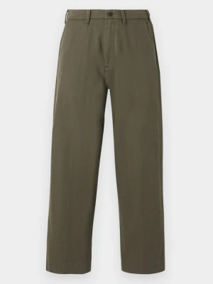 Spodnie materiałowe Abercrombie & Fitch ciemnozielony