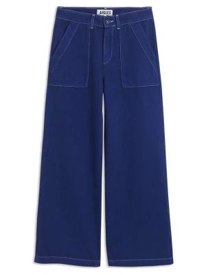 Spodnie materiałowe Aigle niebieski denim