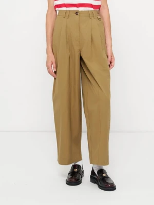 Spodnie materiałowe Barbour khaki