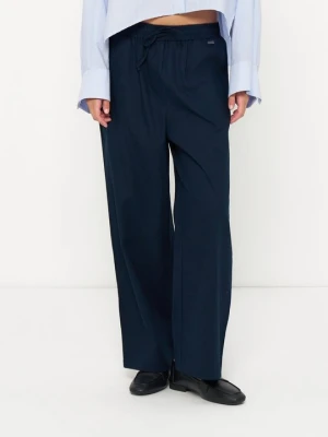 Spodnie materiałowe Barbour niebieski denim