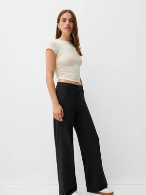 Spodnie materiałowe Bershka czarny