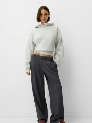 Spodnie materiałowe Bershka szary