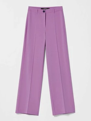 Spodnie materiałowe Bershka mauve