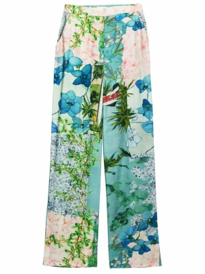 Spodnie materiałowe Desigual zielony
