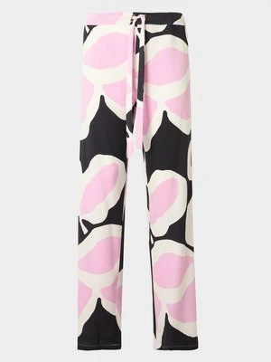 Spodnie materiałowe Diane Von Furstenberg różowy