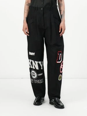 Spodnie materiałowe DKNY czarny