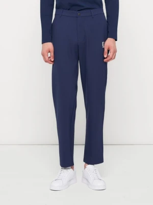 Spodnie materiałowe EA7 Emporio Armani granatowy