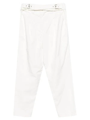 Spodnie materiałowe Emporio Armani mleczny