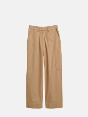 Spodnie materiałowe Gant khaki