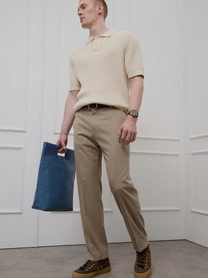 Spodnie materiałowe Hugo brązowy