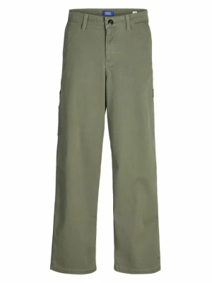 Spodnie materiałowe Jack & Jones Kids oliwkowy melanż