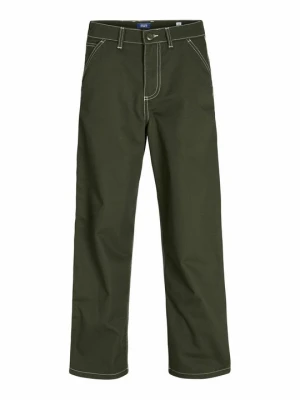 Spodnie materiałowe Jack&Jones oliwkowy