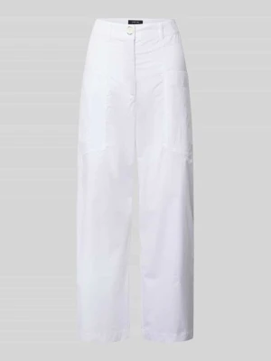 Spodnie materiałowe krój wide fit z nakładane kieszenie Marc Cain