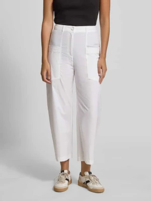 Spodnie materiałowe krój wide fit z nakładane kieszenie Marc Cain