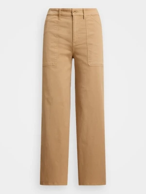 Spodnie materiałowe Lauren Ralph Lauren wielbłądzi