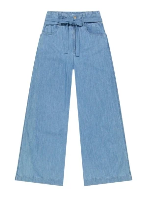 Spodnie materiałowe Lee niebieski denim