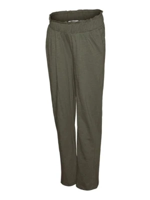 Spodnie materiałowe Mamalicious khaki