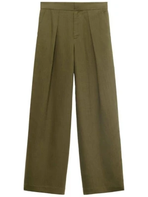 Spodnie materiałowe Mango khaki