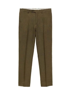Spodnie materiałowe Mango khaki