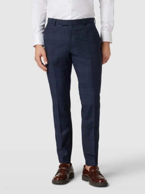 Spodnie materiałowe męskie JOOP! Collection;Czysta żywa wełna;Prosty krój;Model ‘Gun’;Wzór w kratę;Kanty;Elastyczny pas ze szlufkami;Kieszenie z tyłu;Szerokość