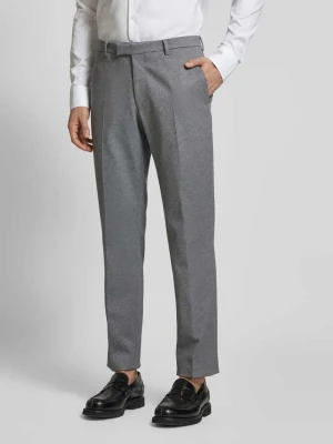 Spodnie materiałowe męskie JOOP! Collection;Elastyczna mieszanka materiałów z dodatkiem wiskozy;Prosta nogawka;Model ‘Brad’;Szlufki;Fakturowany wzór;Szerokość w