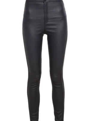 Spodnie materiałowe Missguided woskowany denim