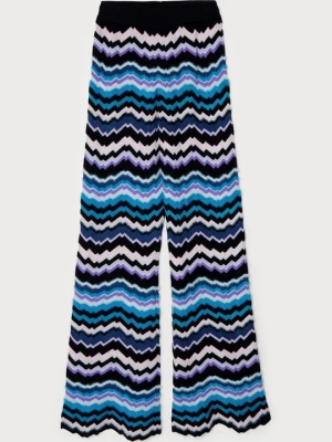 Spodnie materiałowe Missoni niebieski