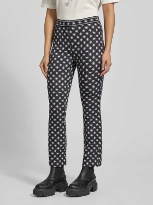 Spodnie materiałowe o kroju flared fit z elastycznym pasem Marc Cain