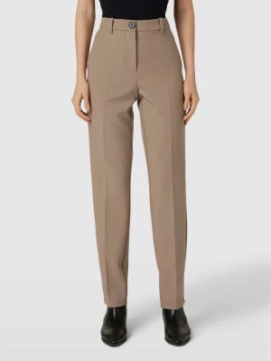 Spodnie materiałowe o kroju regular fit w jednolitym kolorze model ‘BELLA’ YAS