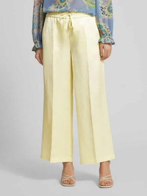 Spodnie materiałowe o kroju regular fit w kant model ‘CLARA’ CAMBIO