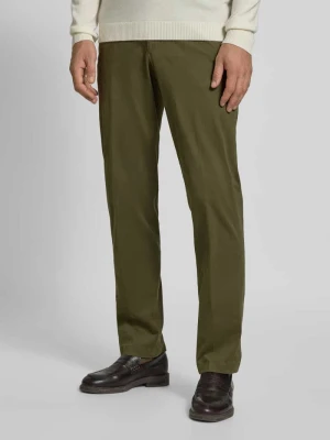 Spodnie materiałowe o kroju regular fit w kant model ‘Peaker’ hiltl