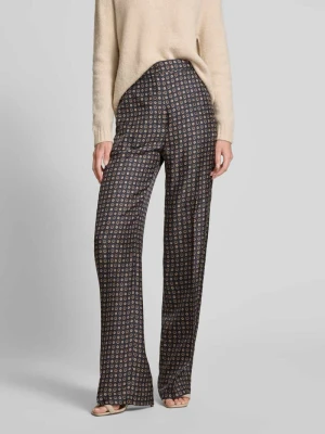 Spodnie materiałowe o kroju regular fit z czystego jedwabiu model ‘FAUNA’ Max Mara Studio