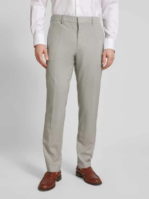 Spodnie materiałowe o kroju regular fit z detalem z logo model ‘Genius’ Boss