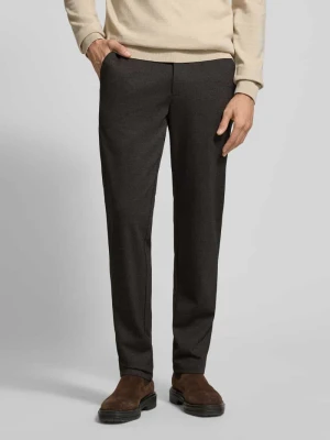 Spodnie materiałowe o kroju regular fit z dodatkiem wiskozy Christian Berg Men