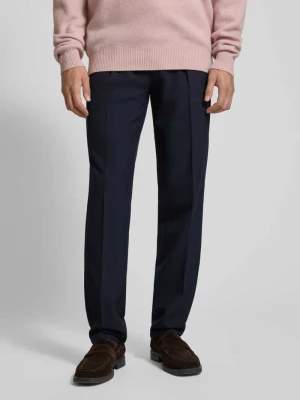 Spodnie materiałowe o kroju regular fit z dodatkiem wiskozy Profuomo