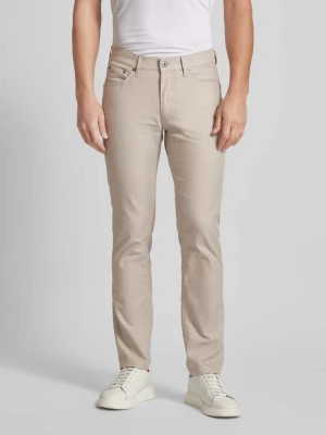Spodnie materiałowe o kroju regular fit z fakturowanym wzorem model ‘Chuck’ BRAX