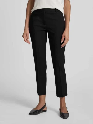 Spodnie materiałowe o kroju regular fit z kantami Christian Berg Woman Selection