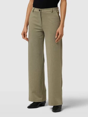 Spodnie materiałowe o kroju regular fit z kieszeniami z wypustką z tyłu model ‘Nanni’ FREE/QUENT