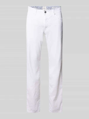 Spodnie materiałowe o kroju regular fit z mieszanki bawełny i lnu model 'CADIZ' BRAX